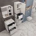 75 Тумба "Веста 75" (ум. Оскар 750), цвет белый/графит, Pur-клей EG010592