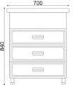 70 Тумба "Одри 70" (ум. COMO 700) EG010584
