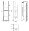 40 Пенал-шкаф подвесной Шелл 40 белый EG010458