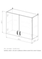 800 Шкаф навесной для посуды с полкой - дуб млечный EG020122