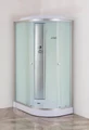 ДК EvaGold прямоугольная левая F121WS-L (80*120 низ. под., рифл. стек., белая стен., хром матовый проф. 3к) EG210013