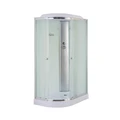 ДК EvaGold прямоугольная правая F121WS-R (80*120 низ. под., рифл. стек., белая стен., хром матовый проф. 3к.) EG210012