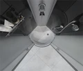 ДК EvaGold полукруг F902BS (90*90, высок.под., рифл. стек., черн. стен., хром матовый проф. 3к) EG210011