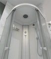 ДК EvaGold полукруг F902WS (90*90, высок.под., рифл. стек., белая стен.,хром матовый проф. 3к) EG210007