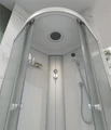 ДК EvaGold полукруг F101WS (100*100, низ.под., рифл. стек., белая стен., хром матовый проф. 3к.) EG210005
