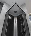 ДК EvaGold квадрат T901BB-Q (90*90, низ.под., тонир. стек., черн. стен., черный матовый проф. 4к.) EG210016