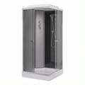 ДК EvaGold квадрат F101BS-Q (100*100, низ.под., рифл. стек., черн. стен., хром матовый проф. 4к.) EG210006
