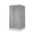 ДК EvaGold квадрат F101WS-Q (100*100, низ.под., рифл. стек., бел. стен., хром матовый проф. 4к.) EG210010