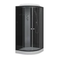 ДК EvaGold полукруг T901BB (90*90, низ.под., тонир. стек., черн. стен., черн. матовый проф. 3к.) EG210024