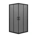 EG3BT Душевое ограждение квадрат EvaGold 100х100, профиль черный матовый, тонированное стекло EG220070