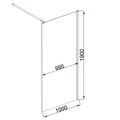 EG6C Душевая шторка EvaGold 100*190, профиль хром, прозрачное стекло EG220060