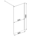 EG6C Душевая шторка EvaGold 90*190, профиль хром, прозрачное стекло EG220059