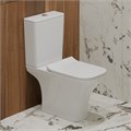 T2335 Унитаз-компакт, безободковый круговой смыв, сиденье тонкое ДП, крепления, арматура, горизонтальный выпуск EG040064