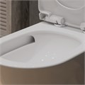 T2334 Унитаз-компакт, безободковый круговой смыв, сиденье тонкое ДП, крепления, арматура, горизонтальный выпуск EG040063