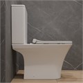 T2334 Унитаз-компакт, безободковый круговой смыв, сиденье тонкое ДП, крепления, арматура, горизонтальный выпуск EG040063