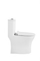 Унитаз-моноблок EG410 безободковый, сиденье тонкое ПП, арматура EG050054