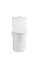 Унитаз-моноблок EG410 безободковый, сиденье тонкое ПП, арматура EG050054