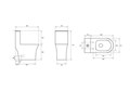 Унитаз-моноблок EG410 безободковый, сиденье тонкое ПП, арматура EG050054