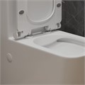 Унитаз-моноблок EG411 безободковый, сиденье тонкое ДП, арматура (с гофрой и подводкой) EG050052