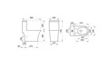 Унитаз-моноблок EG404 безободковый, сиденье тонкое ПП, арматура EG050042
