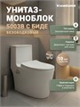 Унитаз-моноблок 5003B с биде безободковый, сиденье тонкое ДП, арматура (с гофрой и подводкой) EG050014