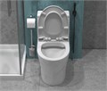 Унитаз-моноблок SM9609 МРАМОР безободковый, сиденье тонкое ДП, арматура (с гофрой и подводкой) EG060001