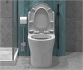 Унитаз-моноблок SM9609 МРАМОР безободковый, сиденье тонкое ДП, арматура (с гофрой и подводкой) EG060001