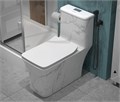 Унитаз-моноблок SM9615 МРАМОР безободковый, сиденье тонкое ДП, арматура (с гофрой и подводкой) EG060002