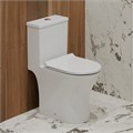 Унитаз-моноблок TR1197 безободковый, сиденье тонкое ДП, арматура (с гофрой и подводкой) EG050034