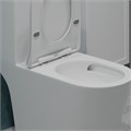 Унитаз-моноблок T1084 безободковый круговой смыв, сиденье тонкое ДП, арматура (с гофрой и подводкой) EG050011
