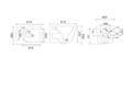 Унитаз подвесной EG133T с круговым смывом безободковый, сиденье тонкое ДП, крепления EG070062