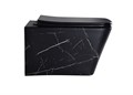 EG633Black-W Подвесной унитаз EvaGold мрамор черно-белый, безободковый, сид. черн. мат. тонкое ДП EG070030