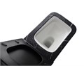 EG633Black-W Подвесной унитаз EvaGold мрамор черно-белый, безободковый, сид. черн. мат. тонкое ДП EG070030
