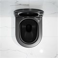 Унитаз подвесной K703BM черный матовый безободковый, сиденье тонкое ДП, крепления EG070025