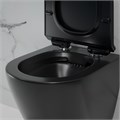 Унитаз подвесной K505BM черный матовый безободковый, сиденье тонкое ДП, крепления EG070003