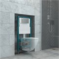 Кнопка смыва EvaGold 05, пластик квадрат хром матовый для инсталляции EvaGold 400 и EvaGold 500 EG100029