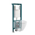 Кнопка смыва EvaGold 05, пластик квадрат хром для инсталляции EvaGold 400 и EvaGold 500 EG100028