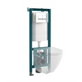 Кнопка смыва EvaGold 01, пластик квадрат хром для инсталляции EvaGold 400 и EvaGold 500 EG100012