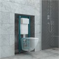 Кнопка смыва EvaGold 01, пластик квадрат белая для инсталляции EvaGold 400 и EvaGold 500 EG100011