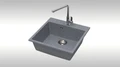 Мойка композит. MARRBAXX КК ПРЯМОУГ. 42/Q8, 500х500х175, темно-серый, без сифона F042Q008