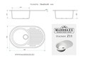 Мойка композит. MARRB.НАОМИ Z11Q4 овал,черный,725x455x185 без сифона Z011Q004