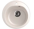 Мойка композит.Ulgran U-101 КРУГЛАЯ 331 белый 500*500*200 с сифоном U-101-331
