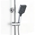 Душевая стойка со смесителем Террано, хром, EvaGold EG400100