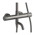 Душевая стойка со смесителем Грациано, нержавеющая сталь, EvaGold EG400082