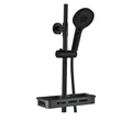 Mau FS08B-PVD Душевая стойка (150 см) со смесителем, полкой и гигиеническим душем, латунь, черный EvaGold EG400060.