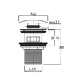 Клапан донный для раковины MILACIO Ultra 050, MCU.050.MB, чёрный матовый MCU.050.MB