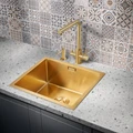 Мойка для кухни MILACIO Denia 48 Steel, MC.77448, золото MC.77448