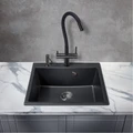 Смеситель для кухни с фильтром Milacio Ultra, MCU.560.TBB, total black черный шланг MCU.560.TBB