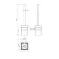 Ёршик для ванной MILACIO Ultra ,MCU.954.MB, настенный, чёрный матовый MCU.954.MB
