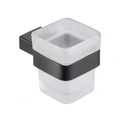 Держатель со стаканом MILACIO Ultra, MCU.951.MB, настенный, чёрный матовый MCU.951.MB
